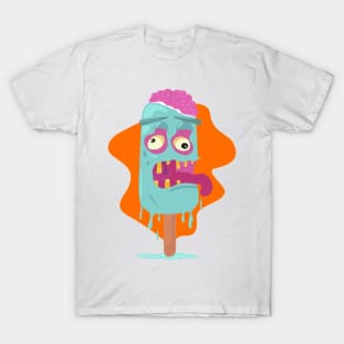 Zombie Ice-cream Illustration T-Shirt